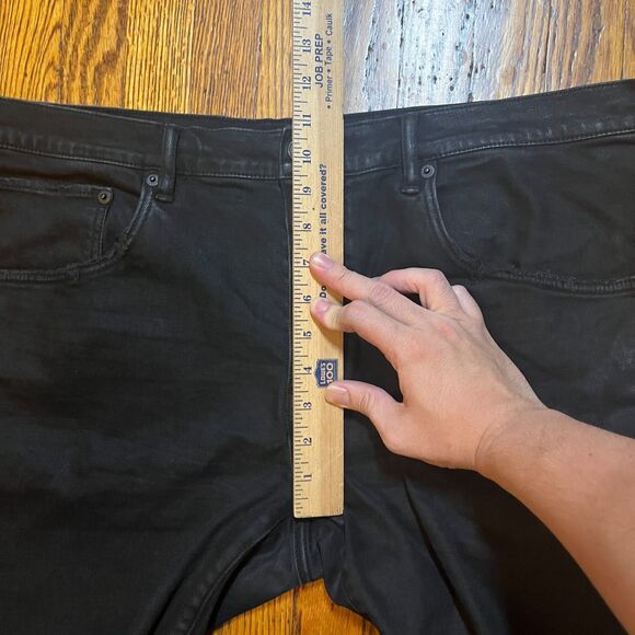 Purple Brand P001 Slim Fit Jeans Men's Size 40x34 Black Denim Frayed Hem - Picture 7 of 13